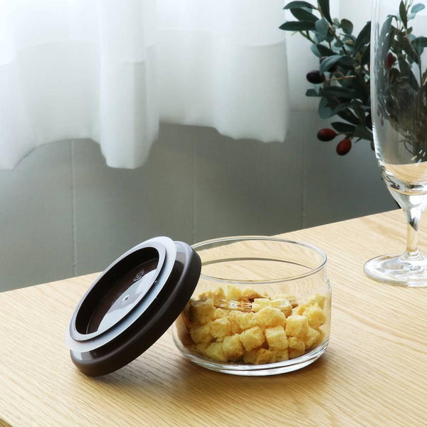 アデリア スタッキングガラスキャニスター キッチン収納容器 360ml