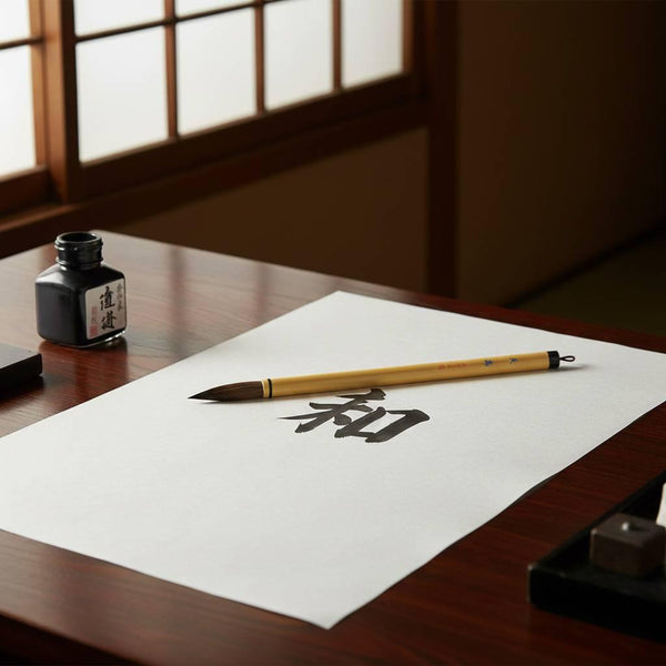 あかしや 天功 書道筆 3号 やや硬め 太筆