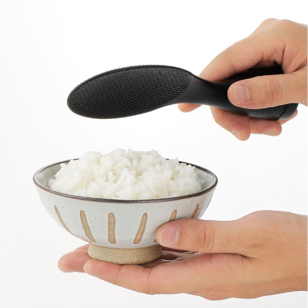 あけぼの ブラックしゃもじ 自立式 ノンスティック しゃもじ