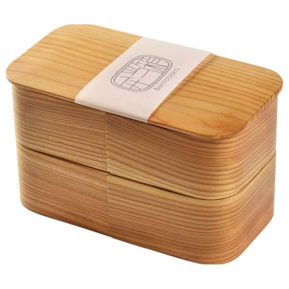 秋田杉ランチボックス 手作り二段弁当箱 930ml
