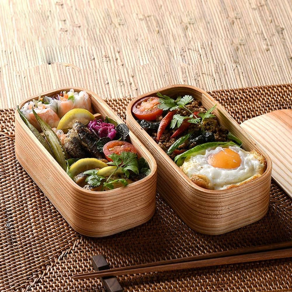 秋田杉ランチボックス 手作り二段弁当箱 930ml