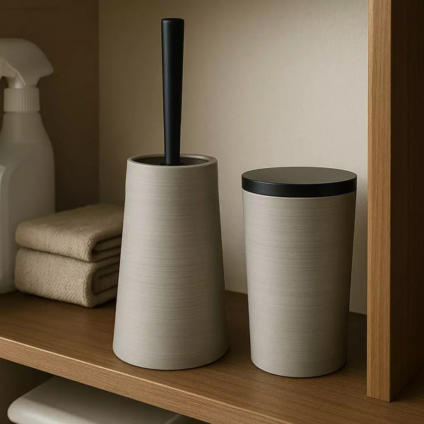 抗菌小型ゴミ箱 グレー ミニマリスト 和風 1.4L