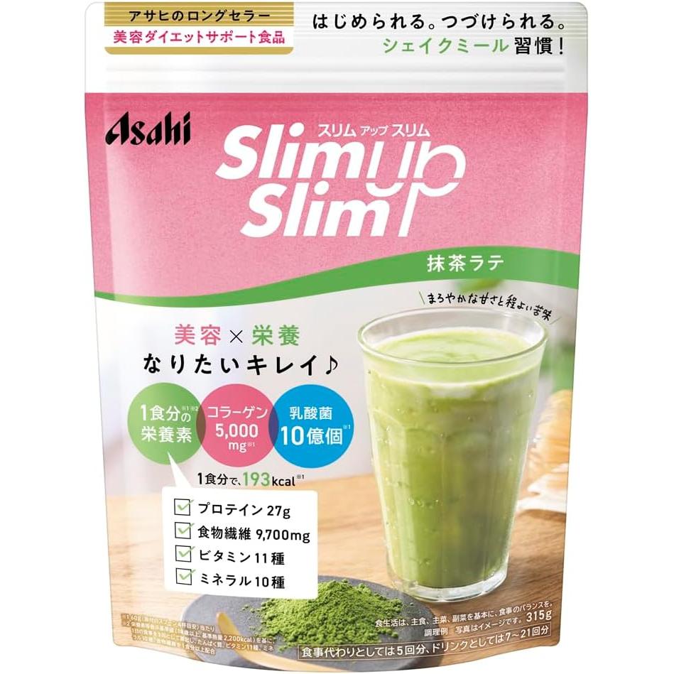 アサヒ スリムアップ スリム ミールリプレイスメント シェイク 抹茶ラテ味 315g