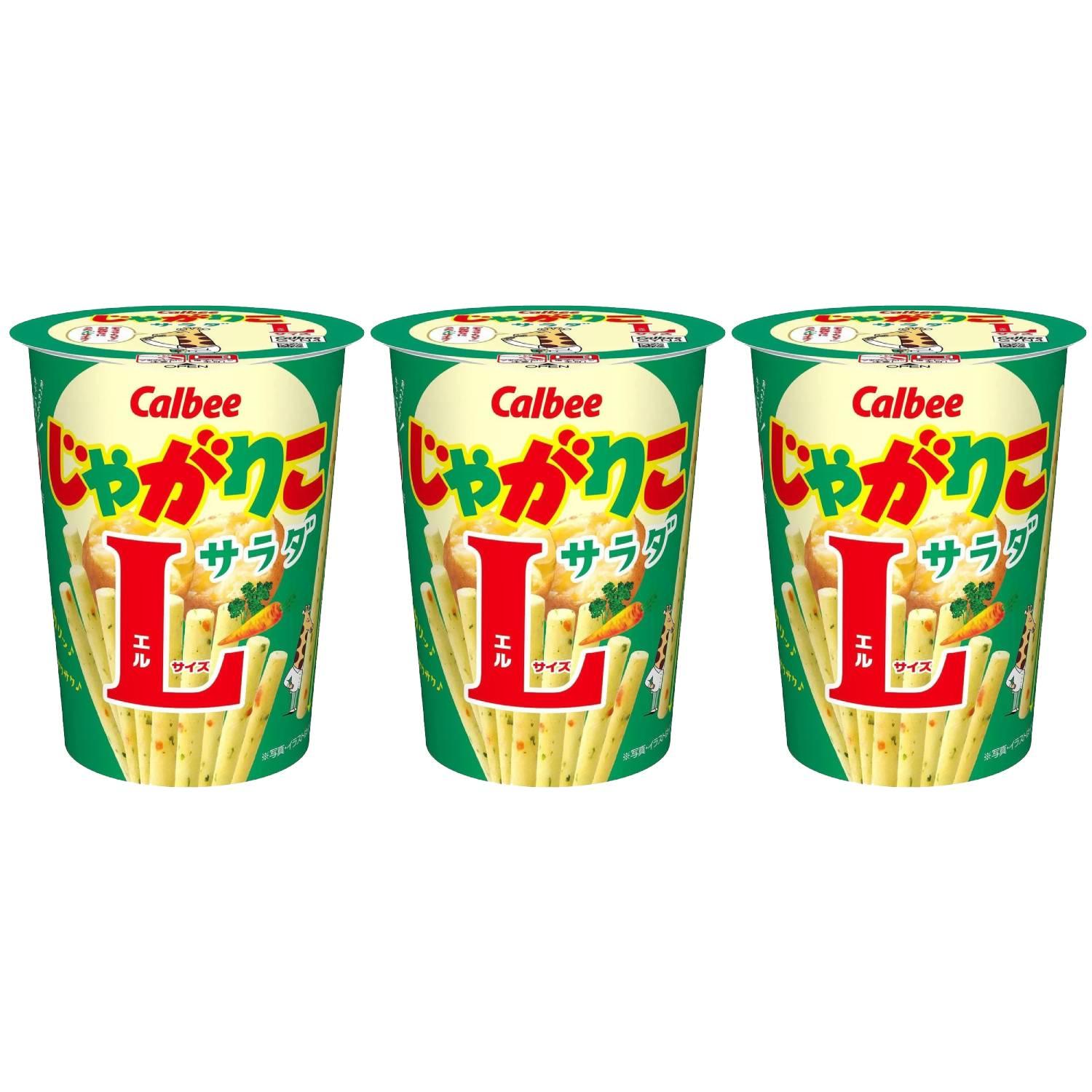 カルビー じゃがりこ ポテトスティック スナックサラダ味 Lサイズ（3カップ入り）