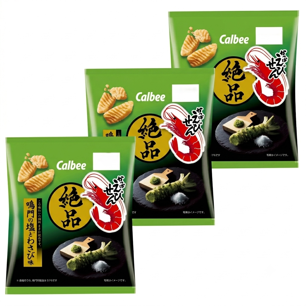 カルビー カッパえびせん プレミアム 塩わさび味（3袋入り）