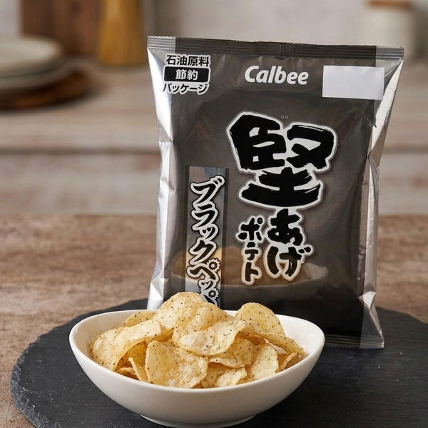 カルビー カタアゲ クリスピー ブラックペッパー ポテトチップス 65g（12袋入り）