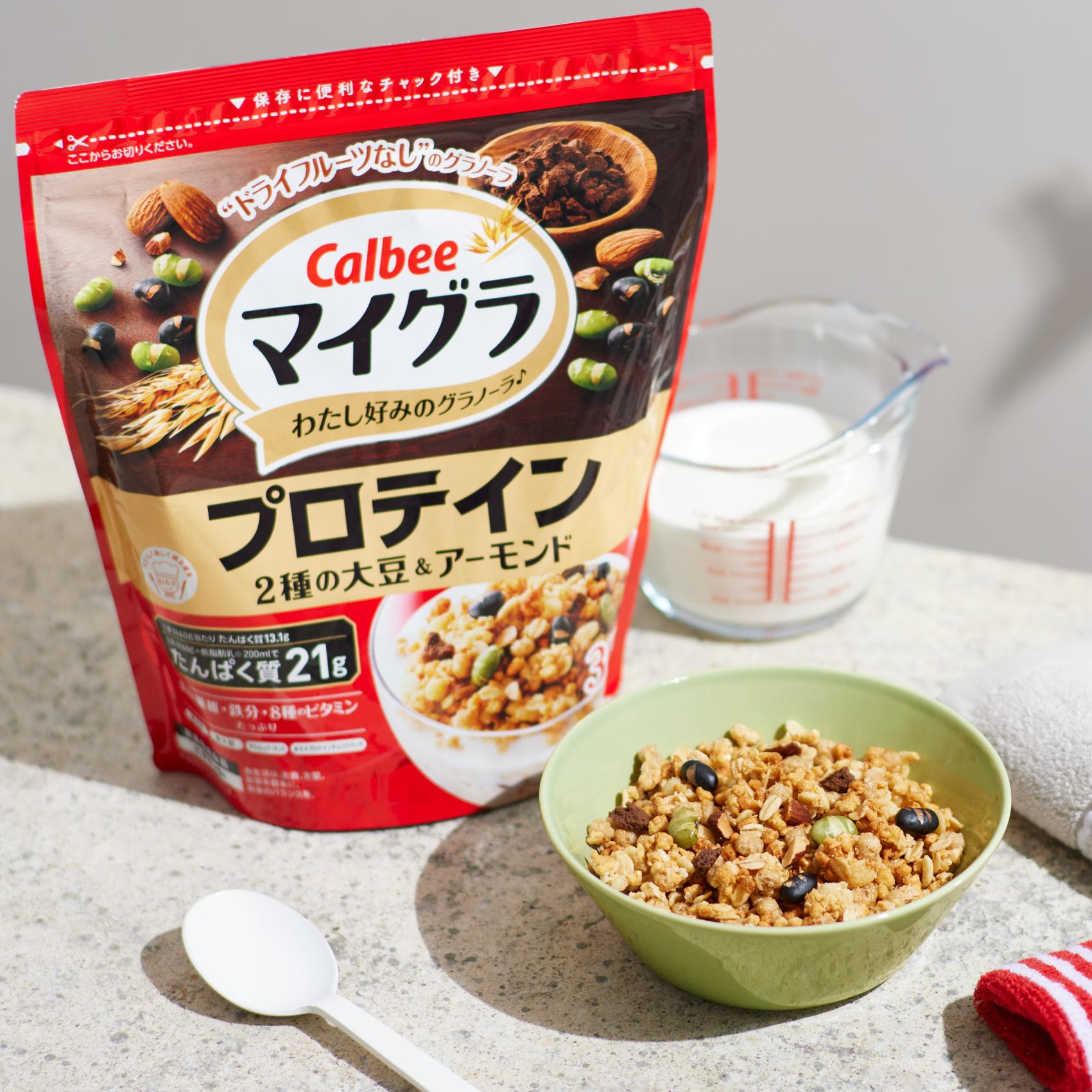 カルビー ホエイプロテイン グラノーラ シリアル アーモンド＆ビーンズ