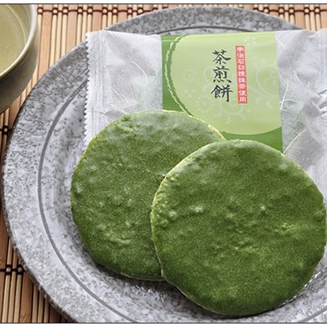 茶遊堂 宇治抹茶風味甘塩せんべい 10枚入り