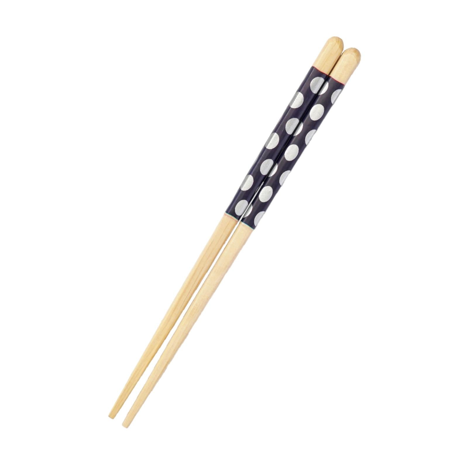 子供用箸 食器洗い機対応 滑り止め加工 水玉模様 18cm