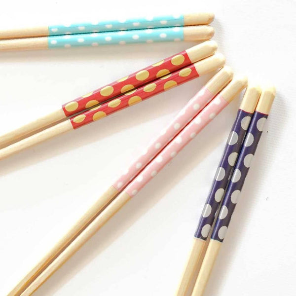 子供用箸 食器洗い機対応 滑り止め加工 水玉模様 18cm
