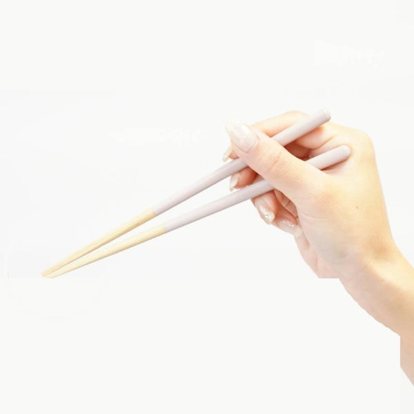 子供用箸 滑り止め付き 食洗機対応 ベージュ 18cm