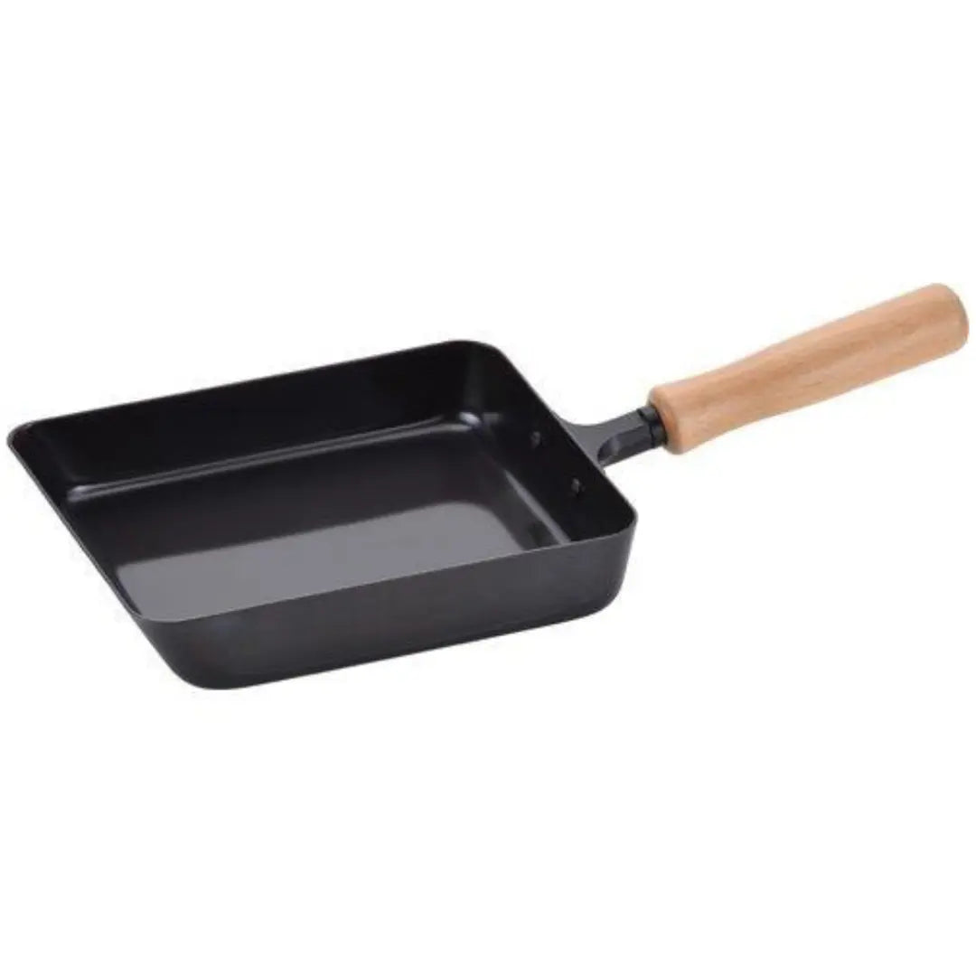 Chitose Iron Pan Tamagoyaki Omelet Pan with Wood Handle 14×18cm