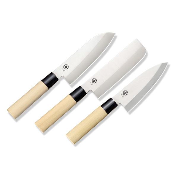 千歳 和包丁 3点セット 木製ハンドル 三徳包丁、菜切包丁、出刃包丁