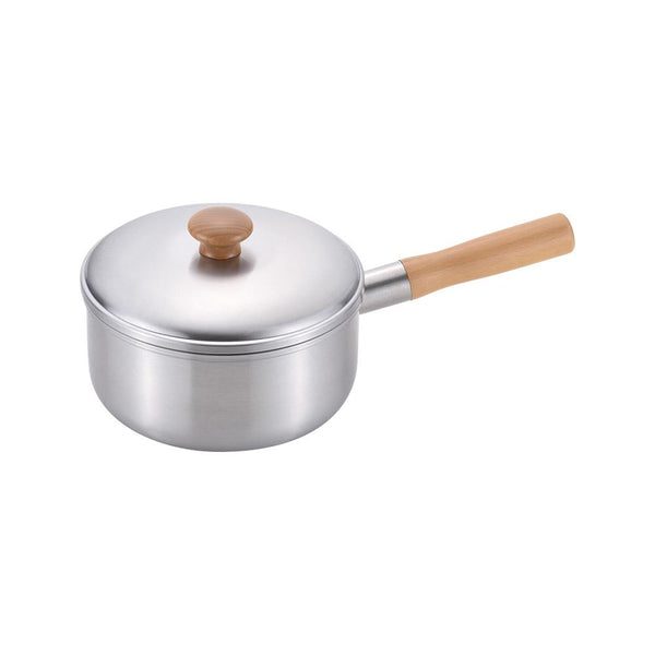 チトセ スタイリッシュ 木柄片手鍋 蓋付 (IH対応) 2.2L