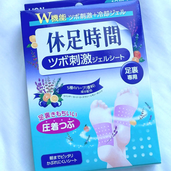 ライオン 休足時間 ひんやりジェルパッド 足用 12枚入り