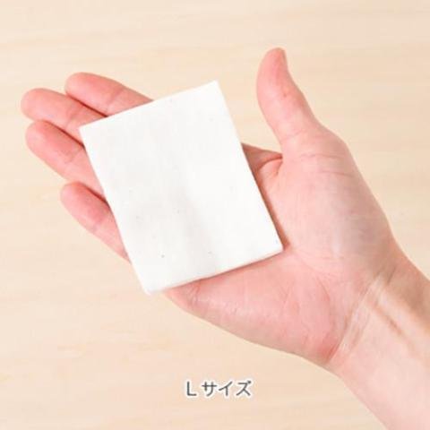 コットンラボ オーガニックコットンパフ 無漂白 Lサイズ 120枚