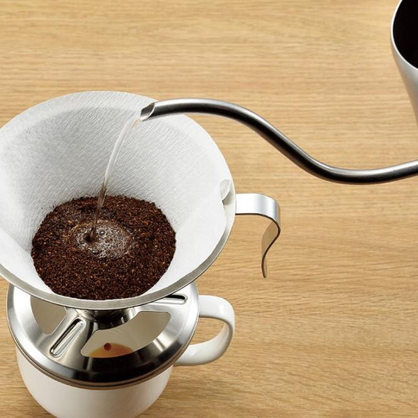 Enjuku ドリップコーヒーポット スタイリッシュなグースネックケトル 注ぎ口付きコーヒー用 420ml