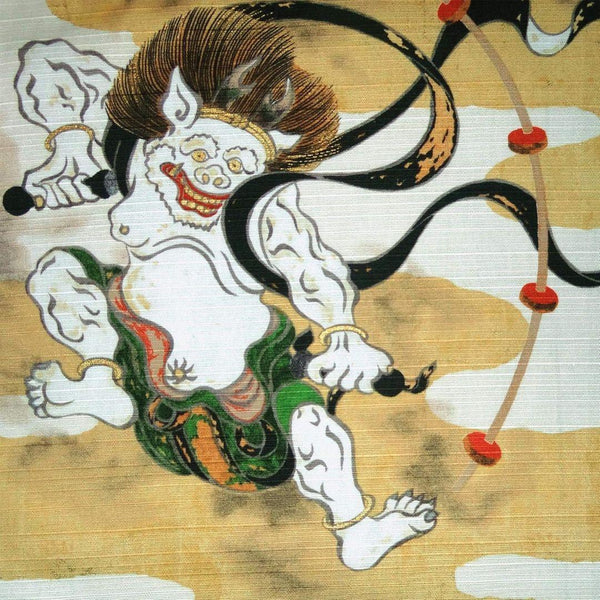 風呂敷 風神雷神 風雷神 綿風呂敷 48x48cm