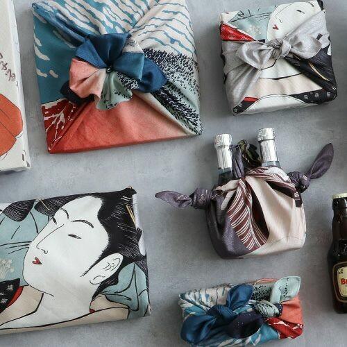 風呂敷 神奈川沖浪裏 オーガニックコットン 70×70cm