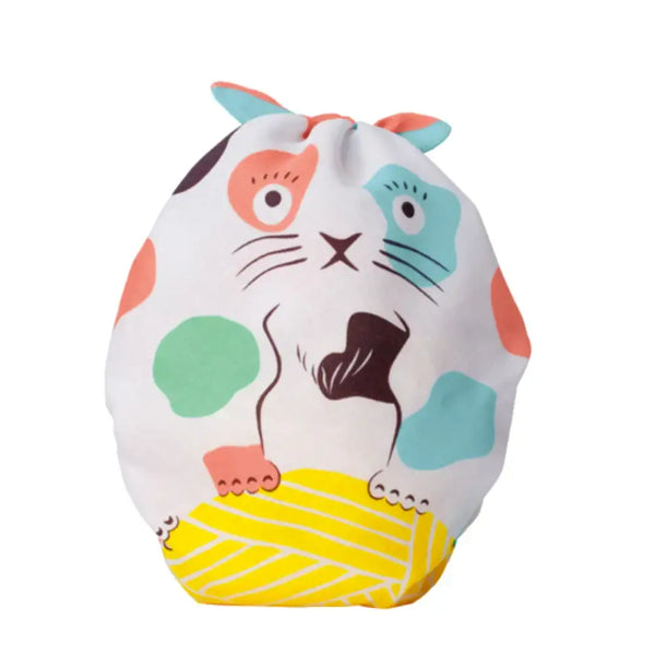 風呂敷 モダン かわいい 猫の顔柄 小判 48cm
