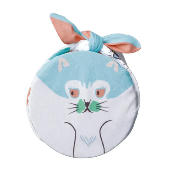 風呂敷 モダン かわいい 猫の顔柄 小判 48cm