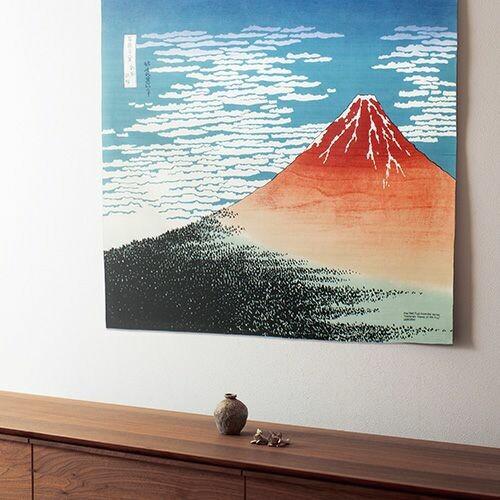 風呂敷 赤富士 浮世絵 綿風呂敷 104×104cm