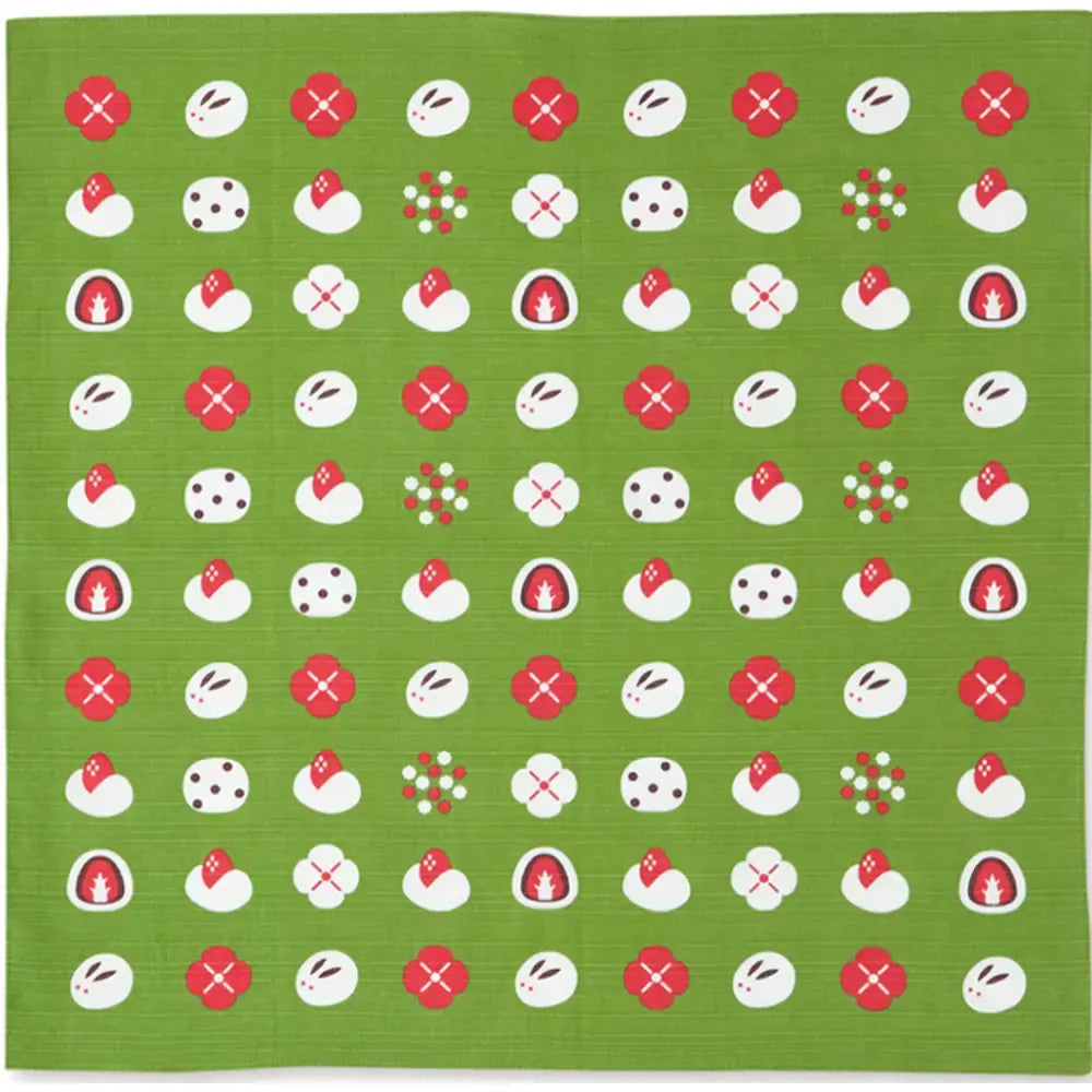 ふろしき 和菓子 緑 綿風呂敷 50cm