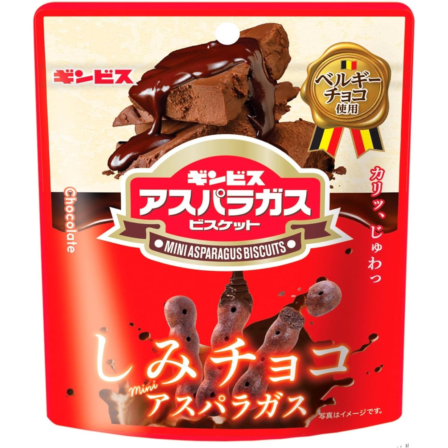 ギンビス アスパラガスチョコレート ミニアスパラガス型ビスケット（6