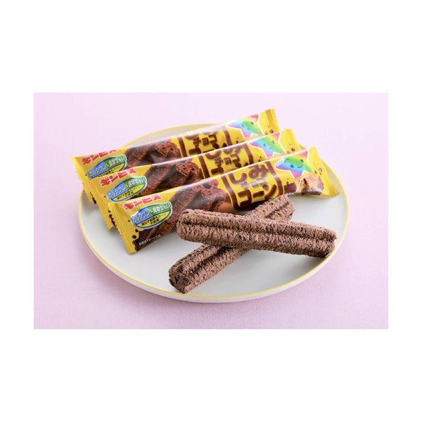 ギンビス しみチョコスティック チョコレートコーティングコーンパフスナック（10個入り）