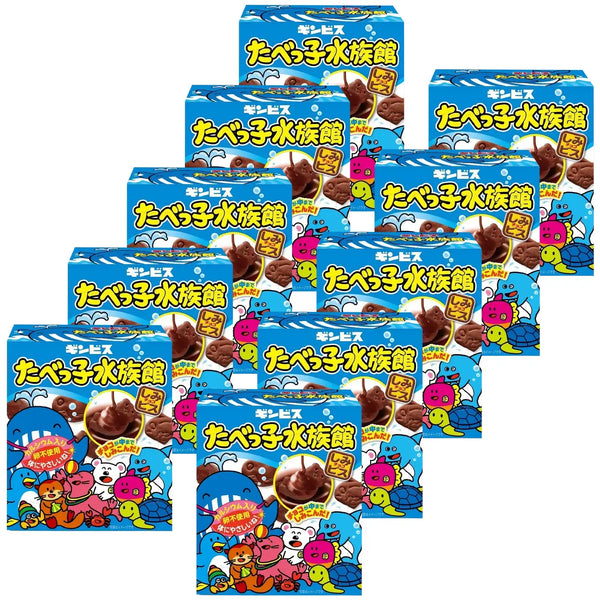 ギンビス たべっ子水族館 海の動物型チョコレートビスケット 50g (10個