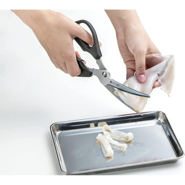 グリーンベル 取り外し可能 ステンレススチール キッチンバサミ ブラック