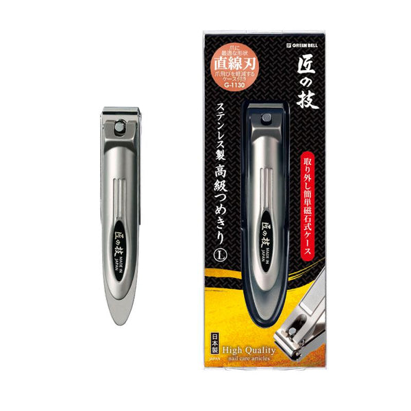 グリーンベル タクミノワザ 爪切り ストレート刃・キャッチ付き ラージ G-1130