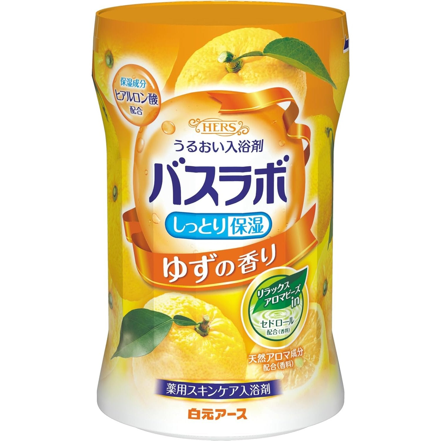 白元アース ハーズ バスラボ ボトル 香りのゆず入浴剤 540g