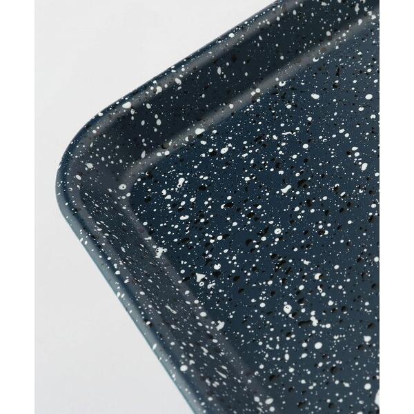 手作り石風紀州漆器トレー 滑り止め 紺