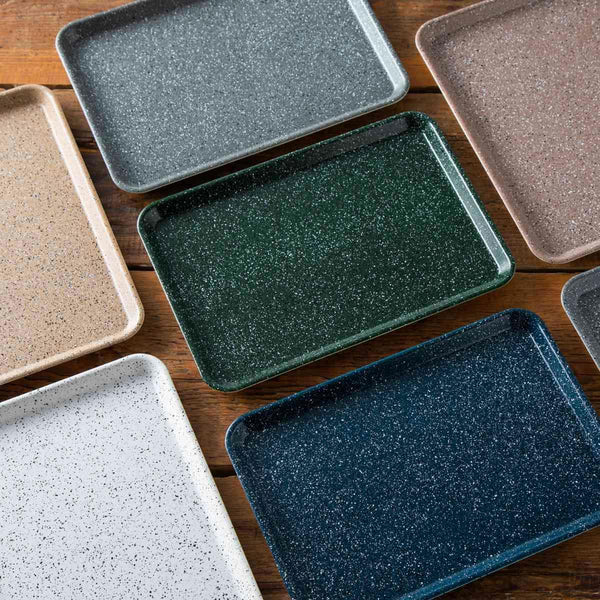 手作り石風紀州漆器トレー 滑り止め 紺