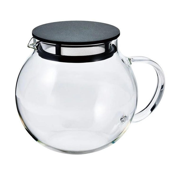 ハリオ ジャンピングリーフ 透明ガラスティーポット ストレーナー付き 蓋付き 600ml