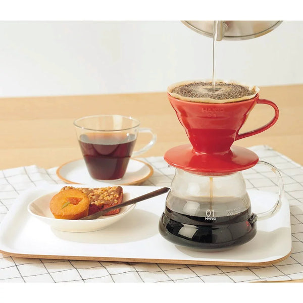 ハリオ V60 セラミックコーヒードリッパー 1～4杯用 レッド