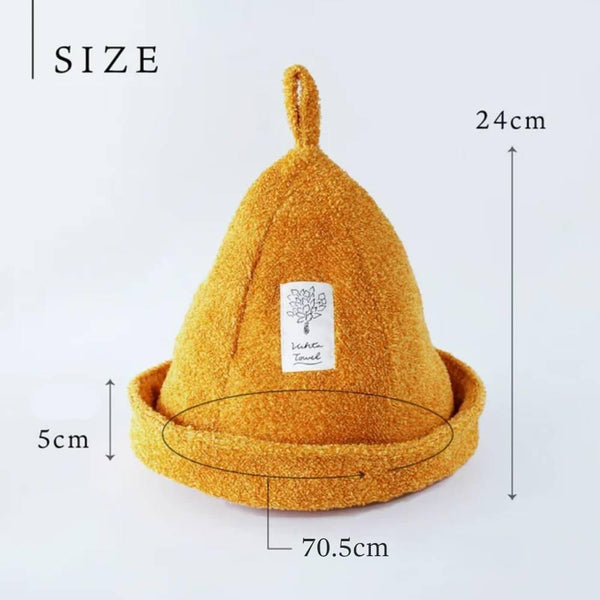 ハートウェル 耐久性のあるかわいいサウナハット 防水ケース付き