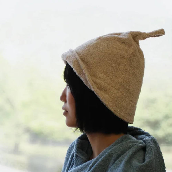 ハートウェル 耐久性のあるかわいいサウナハット 防水ケース付き