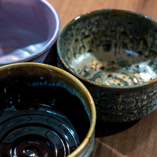 波佐見焼 抹茶碗 軽量 黒茶抹茶茶碗