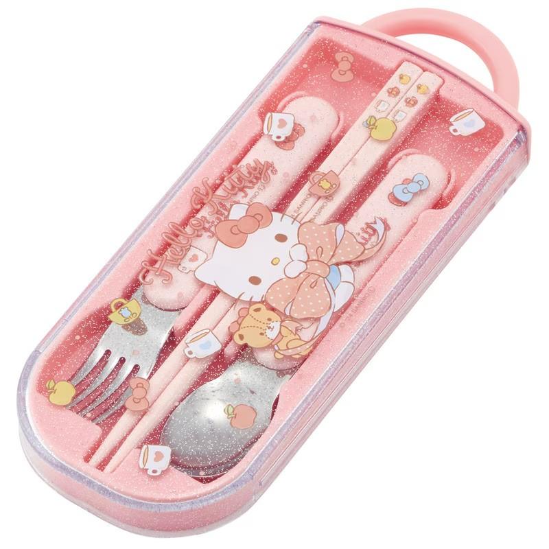 ハローキティ　キッチンツール　食器　まとめ売り　レトロ　1992年〜　カトラリー ハローキティ 子供用カトラリーセット ケース入り 食器洗い機対応