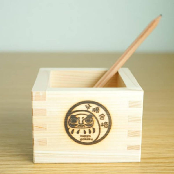 檜枡 日本製 檜 木製 酒器 だるま柄