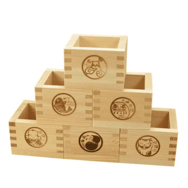 ひのき枡 桧 木製 酒器 縁起物 キャラクターデザイン