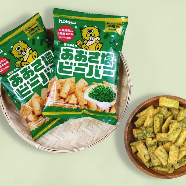 ホッカビーバー カリカリ塩味あおさ海藻せんべい 65g (3個パック)