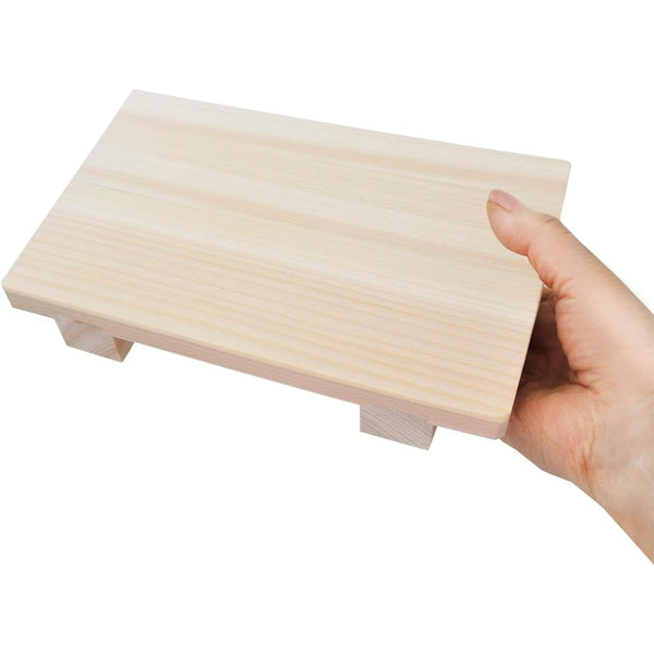 市原木製サービングトレイ 伝統的な寿司ボード 21cm