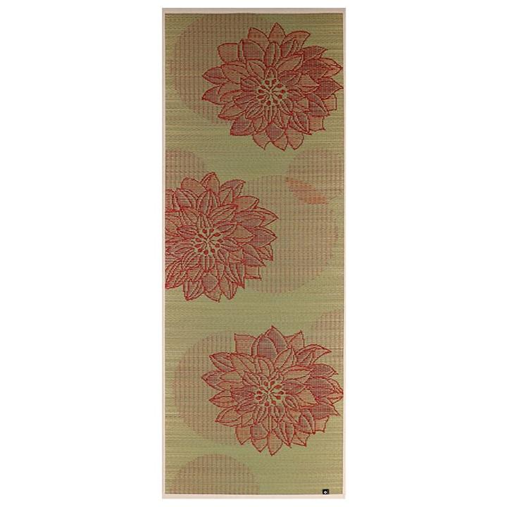 イケヒコ い草畳ヨガマット 蓮の花柄 185cm