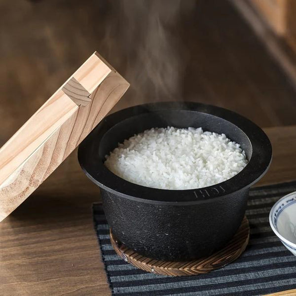 池永鋳鉄製 小型炊飯器 木蓋付き IH対応