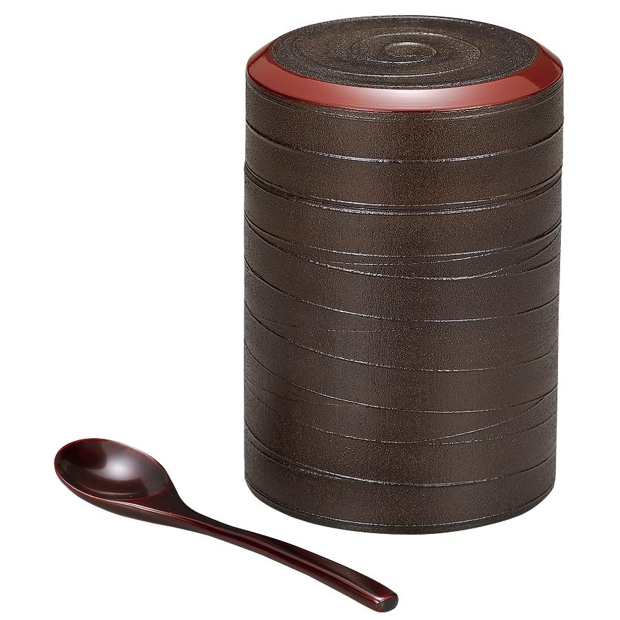 井助 手作り漆塗りスプーン付き木製コーヒーボックス