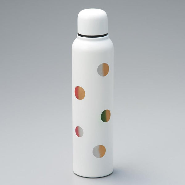 イスケ 再利用可能スリムウォーターボトル スタイリッシュカラー ドット柄 350ml
