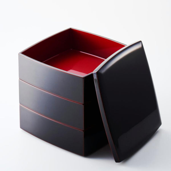 井助 三段弁当箱 伝統漆器 ランチボックス 18cm